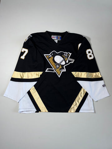 Pittsburgh Penguins NHL CCM #87 Sidney Crosby Hockey Jersey – Black & Gold (4XL/5XL)