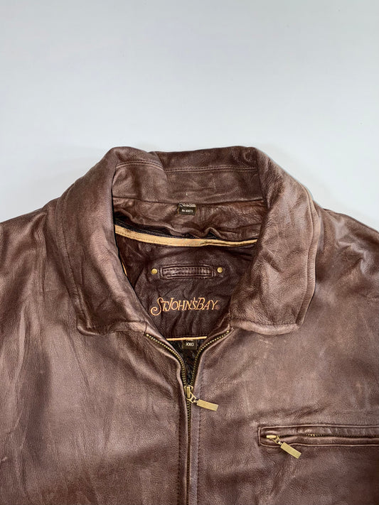 St. John Way Premium Original Leather Jacket (2XL)