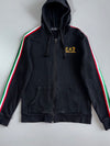 EA7 Emporio Armani Italian Flag Stripe Full-Zip Hoodie (S)