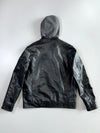 Black Rivet Premium Original (Detechable Hood)Leather Jacket (L)