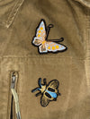 Review Khaki Utility Jacket w/ Tiger & Bee Patches (M)