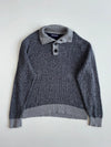 Tommy Hilfiger Waffle Knit Button Collar Sweater(Xl)