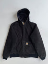 Carhartt Black Duck Canvas Quilted Hooded Work Jacket (XL)