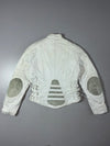 Icon Moto “Bomb Shell” White Leather Jacket (XS/S)