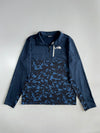 The North Face | 1/4 Zip Camo Fleece | Navy/Blue Camo (M)