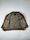 Vintage Leather Flight Bomber Jacket – Brown, Zodiac Lining (XL)