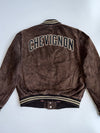 Vintage Chevignon Pure Suede Leather Varsity Jacket RARE (L/XL)
