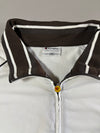 Vintage Champion White Brown Collar Zip-Up (2XL/3XL)