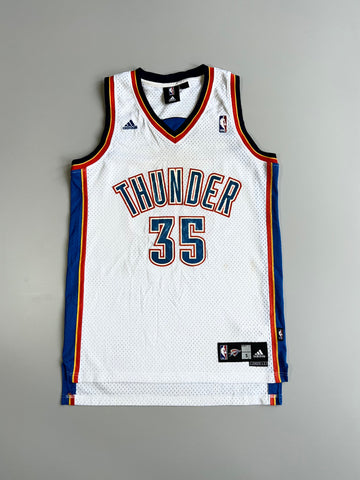 Adidas NBA Oklahoma City Thunder Kevin Durant #35 Swingman Jersey White (M)