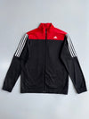 Adidas Black & Red Colorblock Track Jacket (L)