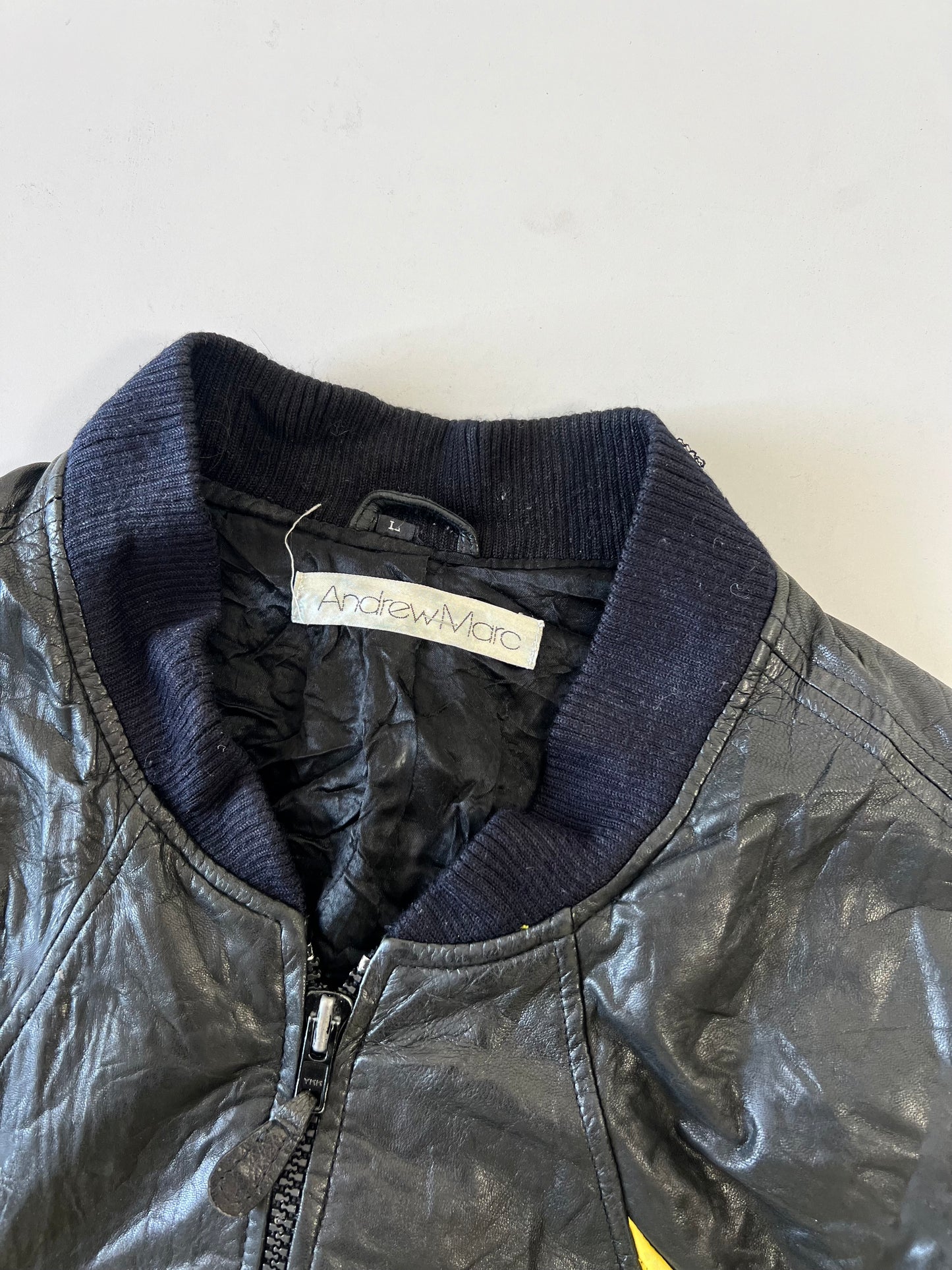 !                                             Andrew Mark Original Leather Jacket (L)