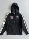 NASA x Pull&Bear Black Hooded Anorak Windbreaker with “National Aeronautics and Space Administration” Sleeve Tape (XS/S)