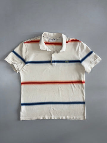 Lacoste | Multi-Stripe Piqué Polo | White, Blue & Red (M)