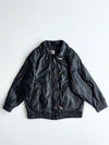 Greg Bell Vintage Black Leather Utility Bomber Jacket(XL)