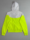 Nike Windrunner Colourblock Windbreaker – White/Volt Neon (S)