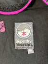 Superdry Mountain Black Sherpa Fleece Hoodie – Pink Zip Details Women’s (XS)