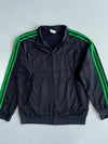 Adidas Black & Green 3-Stripes Track Jacket | Vintage Full Zip(S/M)