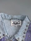 Vintage 1987 Alamo Designs | Rare Hand-Painted Rhinestone Denim Jacket | Las Vegas (XL)
