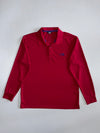 The North Face | Long Sleeve Performance Polo | Crimson Red (L)