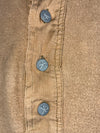 Vintage Calvin Klein Jeans Tan Henley Long Sleeve Shirt (XL)
