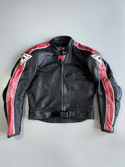 Vintage Dainese Pure Italian Leather Racing Jacket With CE Protection (M)
