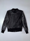 Vintage Poco Loco Black Leather Bomber Jacket (M)