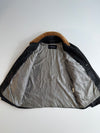 Vintage Yves Saint Laurent Pour Homme Black Leather Shearling Collar Jacket (L/XL)