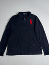 Polo Ralph Lauren Big Pony Long Sleeve Polo Black ( 2XL )