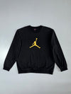 Jordan Black Gold Jumpman Logo Crewneck Sweatshirt (L)