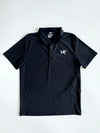 Arc’teryx Men’s Black Performance Polo | Embroidered Bird Logo | Stretch Lycra Fabric Tee (M/L)