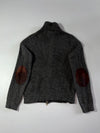 Vintage 90s Polo by Ralph Lauren Charcoal Full Zip Knit Sweater (S)