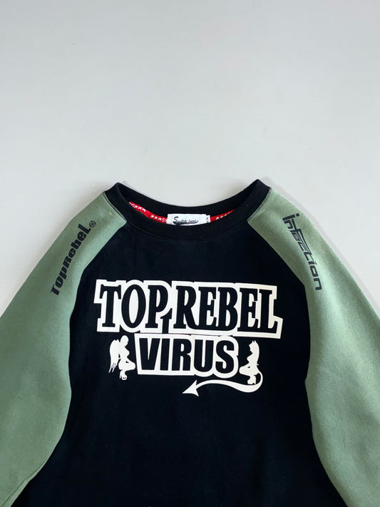 Sniper Heros Top Rebel Virus Colorblock Sweatshirt (L)