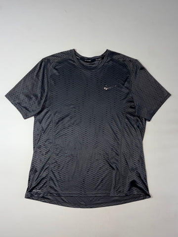 Nike Running Dri-FIT Engineered Mesh Performance T-Shirt – Charcoal Grey (XL)