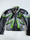 IXS Motorcycle Fashion | Aggressive Colorblock | Leather Moto Jacket (Paded)(M)