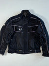 Belstaff Cordura Textile Motorcycle Jacket Black, Reflective Piping, Hytrel,Padded (S)
