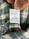 Lacoste Plaid Flannel Long Sleeve Shirt – Green/Navy Check, (M)
