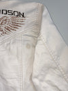 Harley-Davidson Women's Cream Belted Zip-Up Jacket (M)