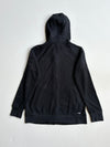 Vintage Adidas Black Three Stripe Zip-Up Hoodie (S)