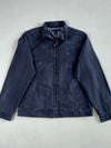 Tommy Hilfiger Navy Cotton Harrington Jacket – Plaid Lined (L)