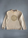 Tommy Hilfiger | “Est. MCMLXXXV” Gold Crest Embroidered Crewneck Sweatshirt Cream (M)