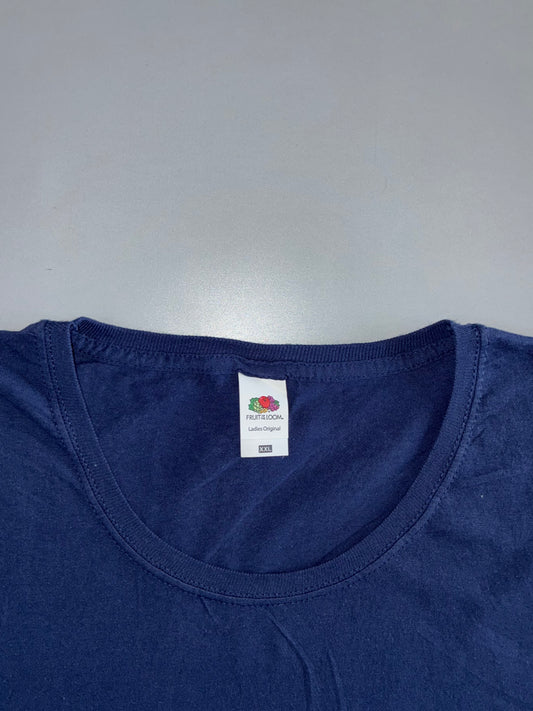 Fruit of the Loom Ladies Original Navy Blue Tee (M)