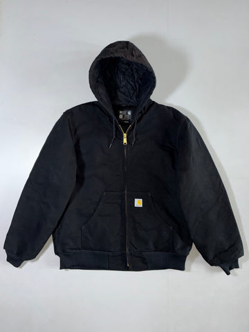 Carhartt Black Hooded Work Jacket (XL)