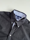 Tommy Hilfiger Custom Fit Solid Black Button-Up Shirt (L)