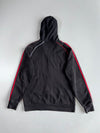 Adidas AC Milan Associazione Calcio Full Zip Hoodie Black Red Stripe (L)
