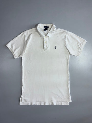Polo Ralph Lauren Classic Polo Shirt | Navy Pony Logo | White (L)