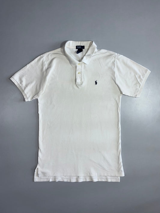 Polo Ralph Lauren Classic Polo Shirt | Navy Pony Logo | White (L)