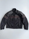 Akito “Sixtyseven” Leather & Textile Motorcycle Riding Jacket | Harley-Davidson Patch | Armored  (L/XL)