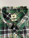 Lee Rider Flannel Western Shirt – Green Plaid Pearl Snap (XL)