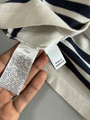 Lacoste Vintage Navy Striped Polo T-Shirt (L)