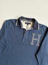 Tommy Hilfiger H Logo Rugby Polo Shirt Long Sleeve – Navy (L)